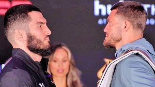 INTENSE!! ARTUR BETERBIEV ICE COLD FIRST FACE OFF WITH JOE SMITH JR AT FINAL PRESS CONFERENCE