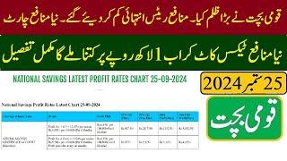 National Savings New Profit Rates Chart 25-09-2024 | New Profit Rates | قرمی بچت نئے منافع ریٹ چارٹ