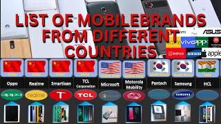 Smartphone brands from different country||list of mobile phone brands by country