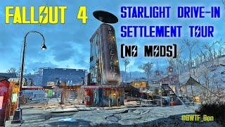 Fallout 4 Starlight Drive-In Settlement Build - NO MODS