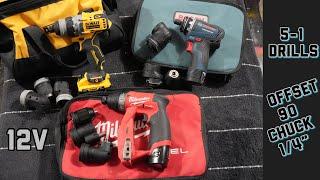 12V Bosch, DeWalt, Milwaukee 5 in 1 Drill Comparison