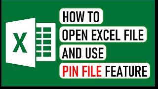 how to pin recent excel files | How to open second excel file with Shortcut