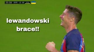 Robert Lewandowski 2 Goal vs Villarreal | 20 october 2022 #goals #barcelona #ronaldo #messi