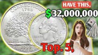 Top 5 Most Valuable State Quarter Rare Quarter Dollar Coins Worth Big money Coins Worth money!