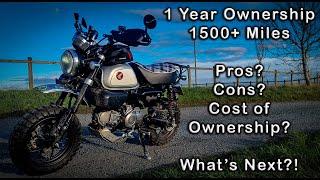 2023 Honda Monkey 125cc I 1500Mile 1 Year Ownership Review