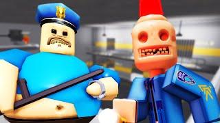 Roblox Siren Cop Has A BIG Brother! Escape Barry's Prison Run Scary Obby