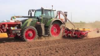 Fendt 720 + Vaderstad 8 rangs, Semis de maïs 2017