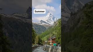 Summer Vs Winter Zermatt #zermatt #switzerland #matterhorn #schweiz #valis #svizzera #swissalps