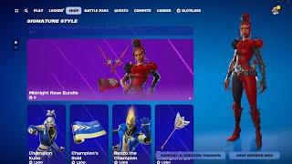 *NEW* Fortnite Item Shop Cosmetics Showcase (FNCS, Midnight Rose, Gummi Team Leader, Nix Scarlet)