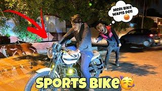 Stealing My Friend’s New Sports bike ️ | He Got Angry