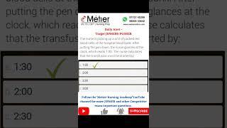 Daily alert question (Blood transfusion) for upcoming JIPMER and PGIMER NURSING OFFICER exam