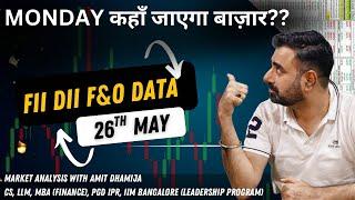 FII DII F&O DATA || Nifty Banknifty Finnifty Prediction for Tomorrow Monday 26th May 2025