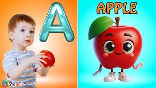 A For Apple, Phonics Song, Rhymes for Babies, Toddler Learning Videos, Nursery Rhymes and Kids Songs