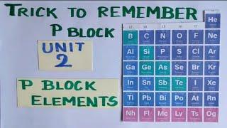 Easiest Trick to remember P block elements |NEET JEE CLASS11|