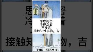 【塔罗一句话牌意+关键词】9 隐者 The Hermit #tarot #mandarin