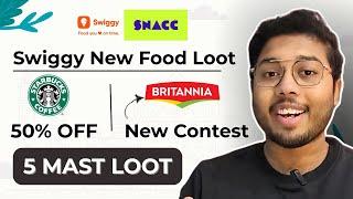 Swiggy Food New Loot, Snacc By Swiggy Offer, Britannia Choco Stars Contest, Starbucks 50% Off Offer
