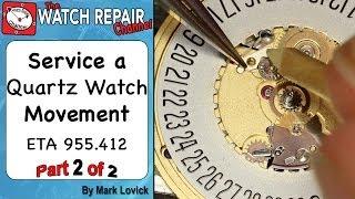 How to service a quartz movement. Part 2. Assembly. ETA 955.412