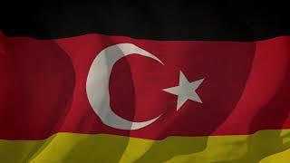 3D Flagge der Deutschtürken (Türken in Deutschland) / Flag of Turks in Germany (Germanturks)