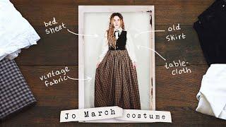 Making a Jo March Costume Out Of Recycled Materials! || Little Women