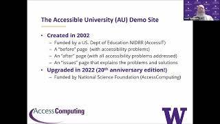 Web Accessibility (Accessible University July 2024 Edition)