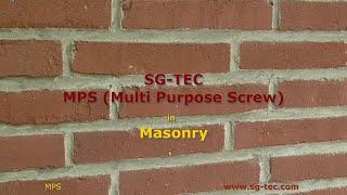 SG-TEC MPS Multi Purpose Screw in Masonry