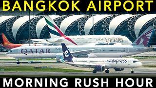 BANGKOK SUVARNABHUMI AIRPORT - Plane Spotting | Landing & Takeoff | Morning RUSH HOUR