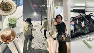 UNI VLOG 🫒 Snowy days during a dental student’s final exams season