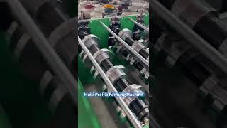 How can four different sizes and shapes of metal profiles be produced on one machine.