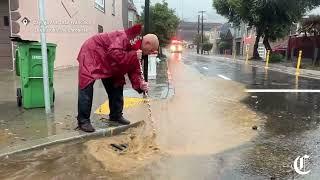 San Francisco and Oakland streets flood as storm rages