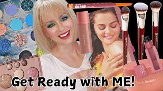 GRWM Testing NEW MAKEUP! RARE BEAUTY + BEAUTY MOON COSMETICS + NYX + MORE!