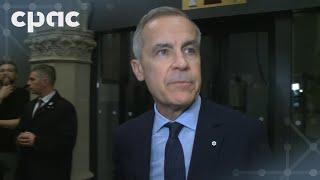 Mark Carney speaks with reporters after meetings with PM Trudeau and Liberal caucus – March 10, 2025