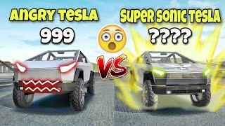 Angry tesla VS Super sonic tesla|| Funny moments || Extreme car driving simulator||