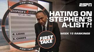 'THEY'RE HATING!!'  Stephen's A-List gets a D+ from Mad Dog & an F from Kimberley ️ | First Take