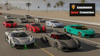 Koenigsegg Speed Evolution Comparison 3D | Fastest Koenigsegg 3d comparison