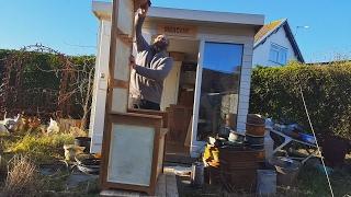 DIY Hall Stand, Chair & Coat rack - Old doors and Pallet Wood  Furniture