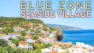 Blue Zone Stunning Village of Karavostamo in Ikaria Island, Greece