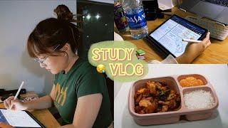 STUDY VLOG: a rough week, new keyboard, meal prep