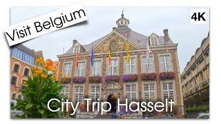 Hasselt City Tour (Limburg, Belgium)  | Virtual Walk 4K