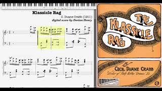 Klassicle Rag by Duane Crabb (1911, Ragtime piano)