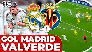 GOLAZO de FEDE VALVERDE en el REAL MADRID 1 - VILLARREAL 0 | LALIGA