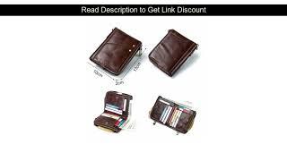 KAVIS Rfid 100% Genuine Crazy Horse Leather Wallet Men Small Walet Portomonee Male Cuzdan Short Co