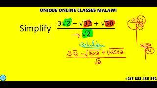 Form 3 Maths - Rational and Irrational Numbers (practice question)