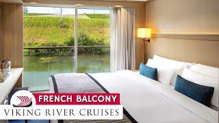 Viking River Cruises | French Balcony Stateroom Full Walkthrough Tour & Review 4K | Viking Longship