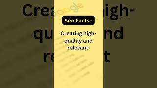 Did you know about this seo fact ? Seo facts 2023