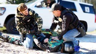 Fleeing dirt bike runs out of gas