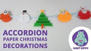 Accordion Paper Christmas Decorations - DIY Christmas Crafts 8