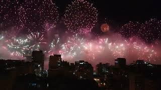 Fireworks over Copacabana, Rio de Janeiro, Brazil