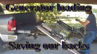 Loading / Unloading generator into our truck (Saving our backs)