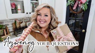 GET TO KNOW ME Q & A // WRAP CHRISTMAS GIFTS WITH ME // CHARLOTTE GROVE FARMHOUSE