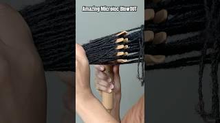 Microloc Blowout using PATTERN Dryer Attachment | AMAZING hair dryer for #microlocs #microlocks